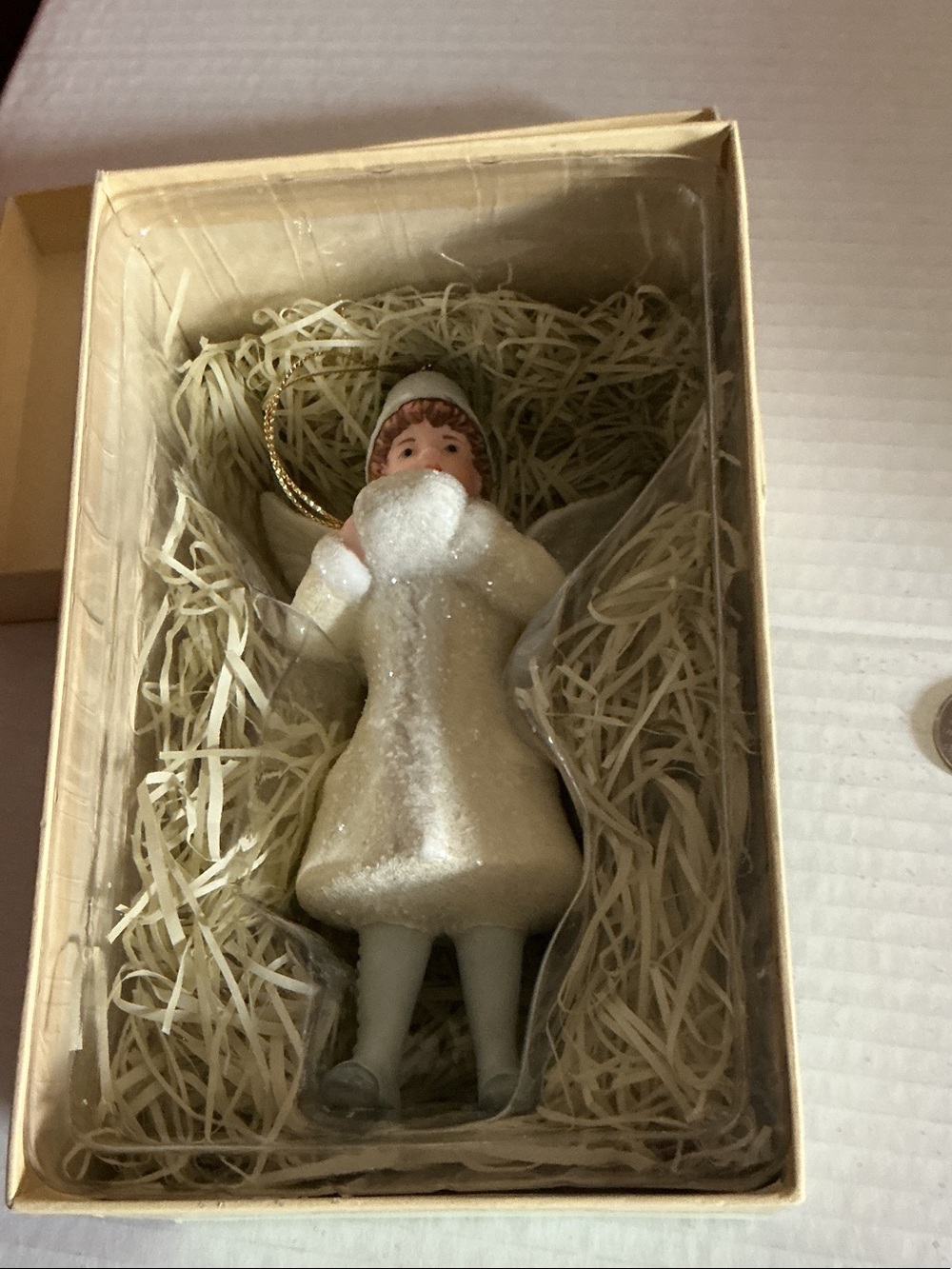 Costco Vintage-style White Winter Angel Ornament